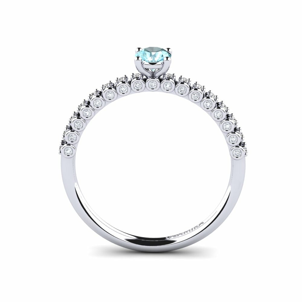 Aquamarine Engagement Ring Cannoli