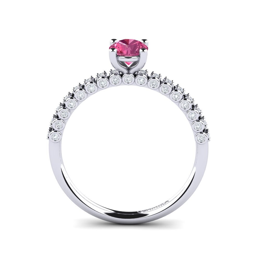 Pink Tourmaline Engagement Ring Cannoli 0.5 crt