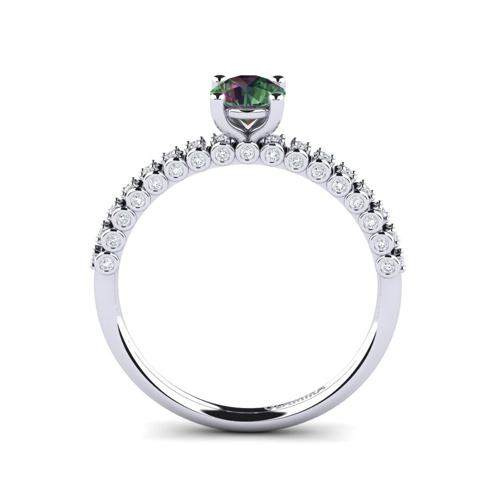 Mystic Topaz Engagement Ring Cannoli 0.5 crt