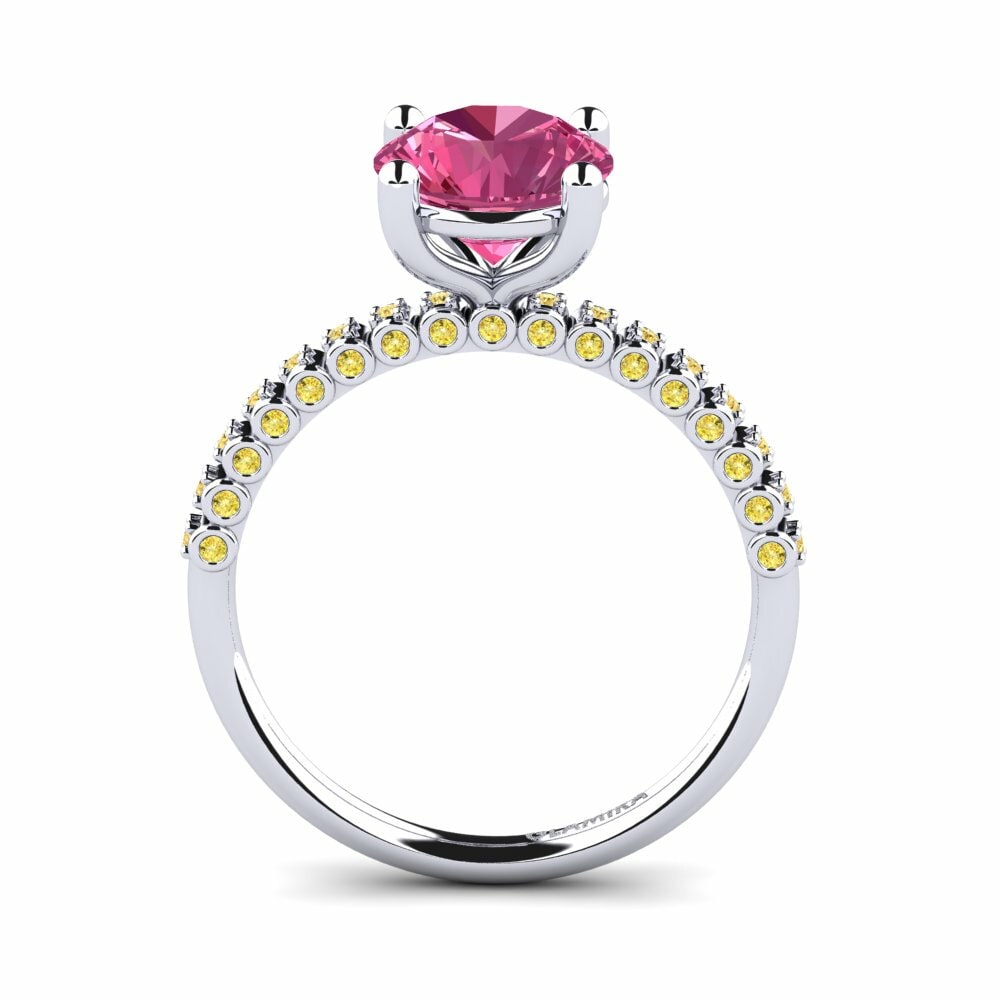 Pink Tourmaline Engagement Ring Cannoli 2.0 crt