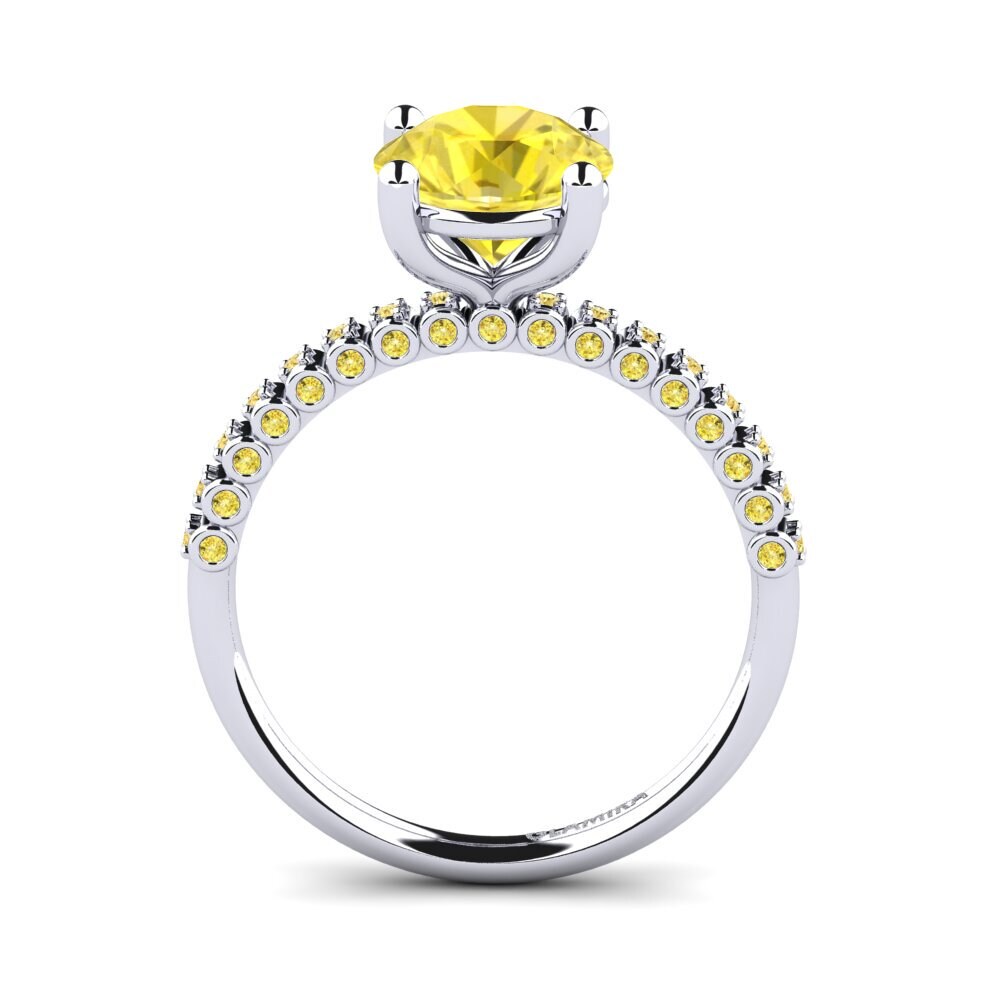 Yellow Sapphire Engagement Ring Cannoli 2.0 crt