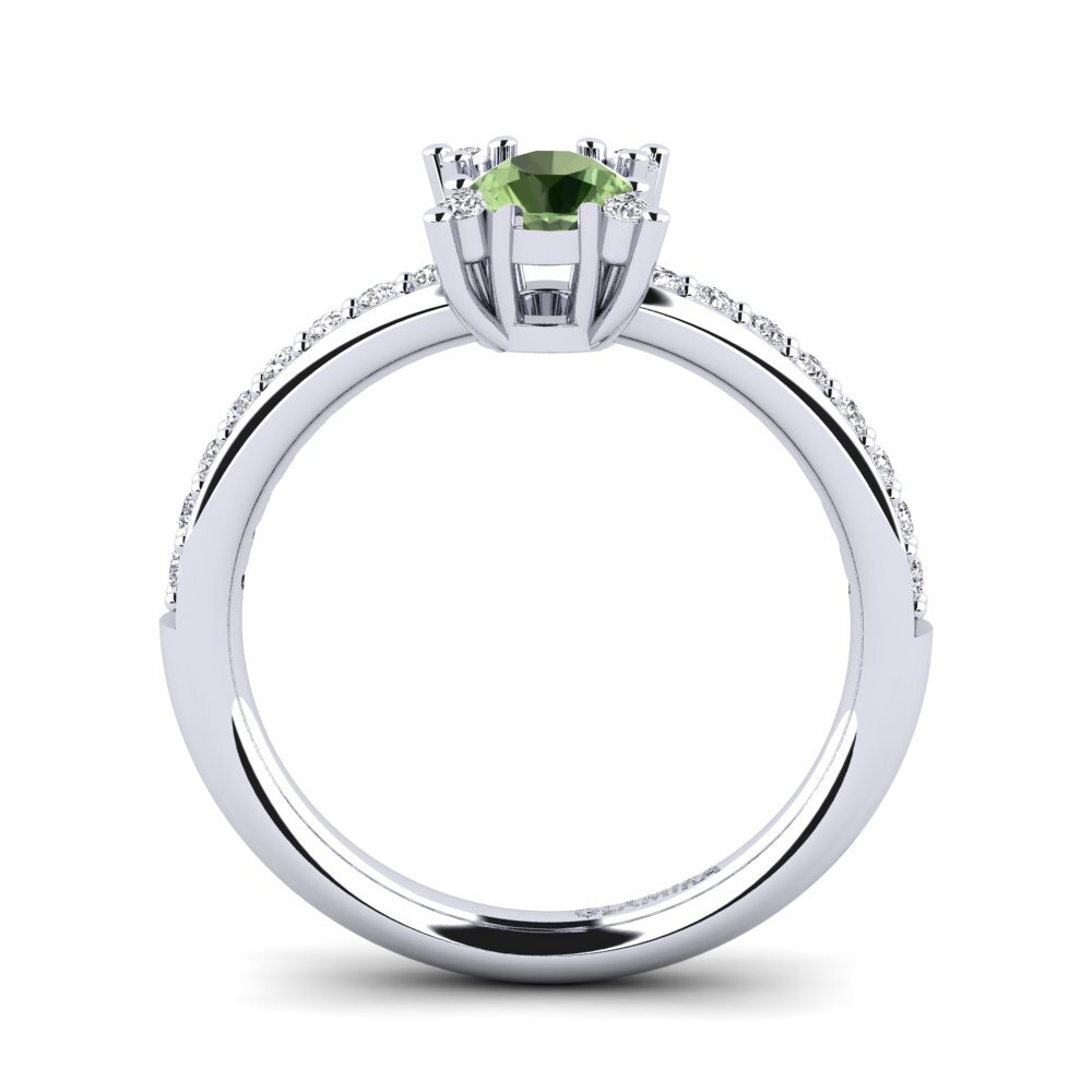 Green Sapphire Engagement Ring Eglontina
