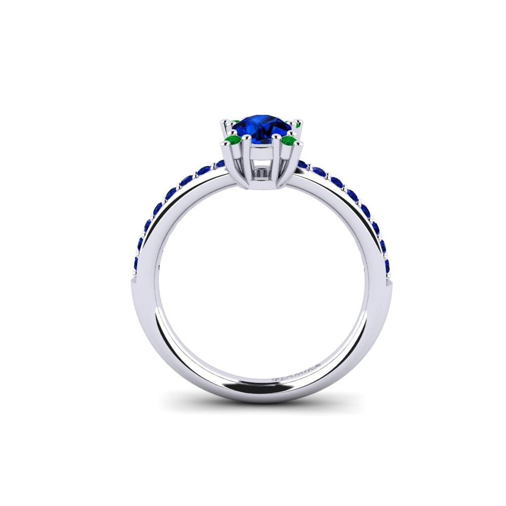 Sapphire (Lab Created) Engagement Ring Eglontina