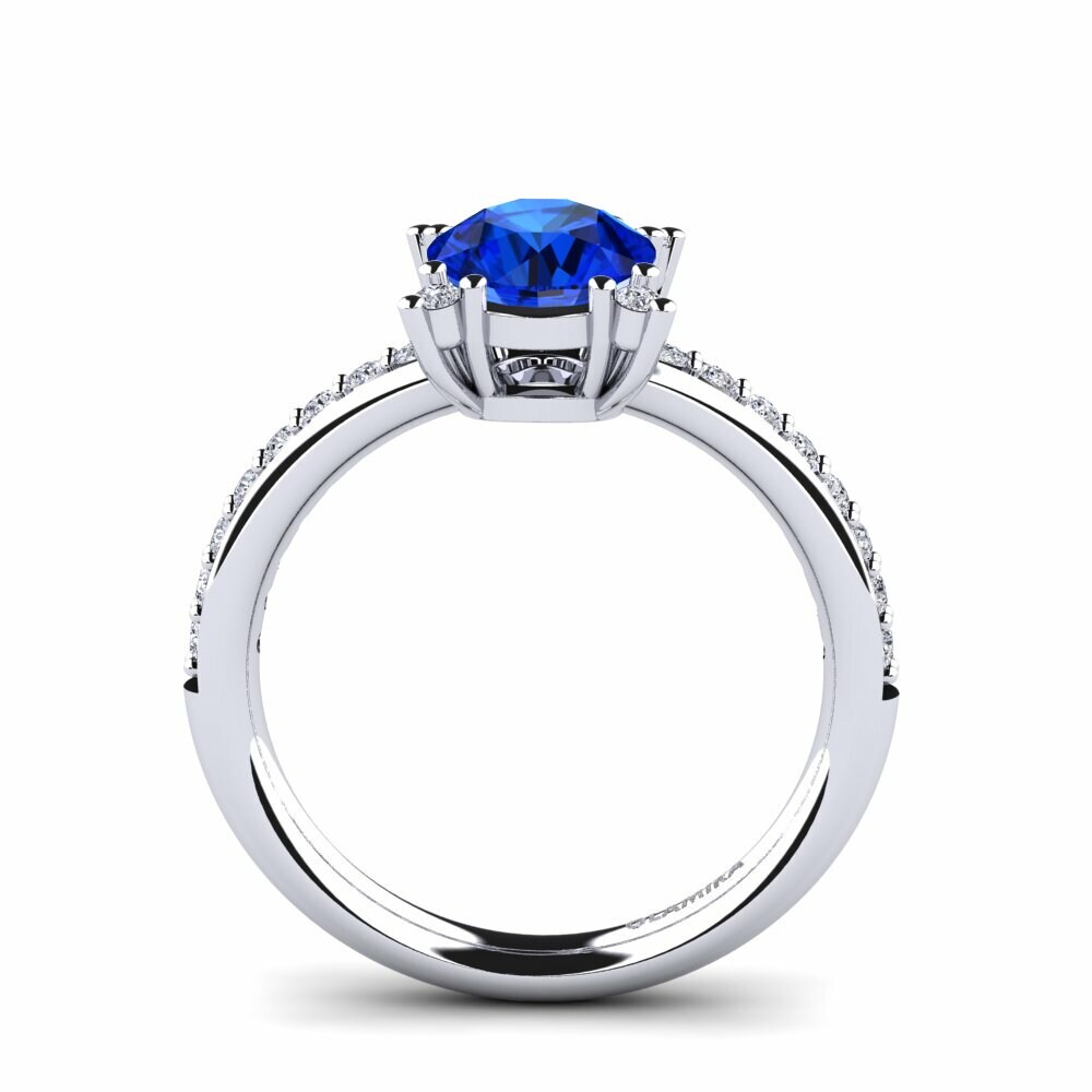 Safiro (Creado en Laboratorio) Anillo de compromiso Eglontina 1.25 crt