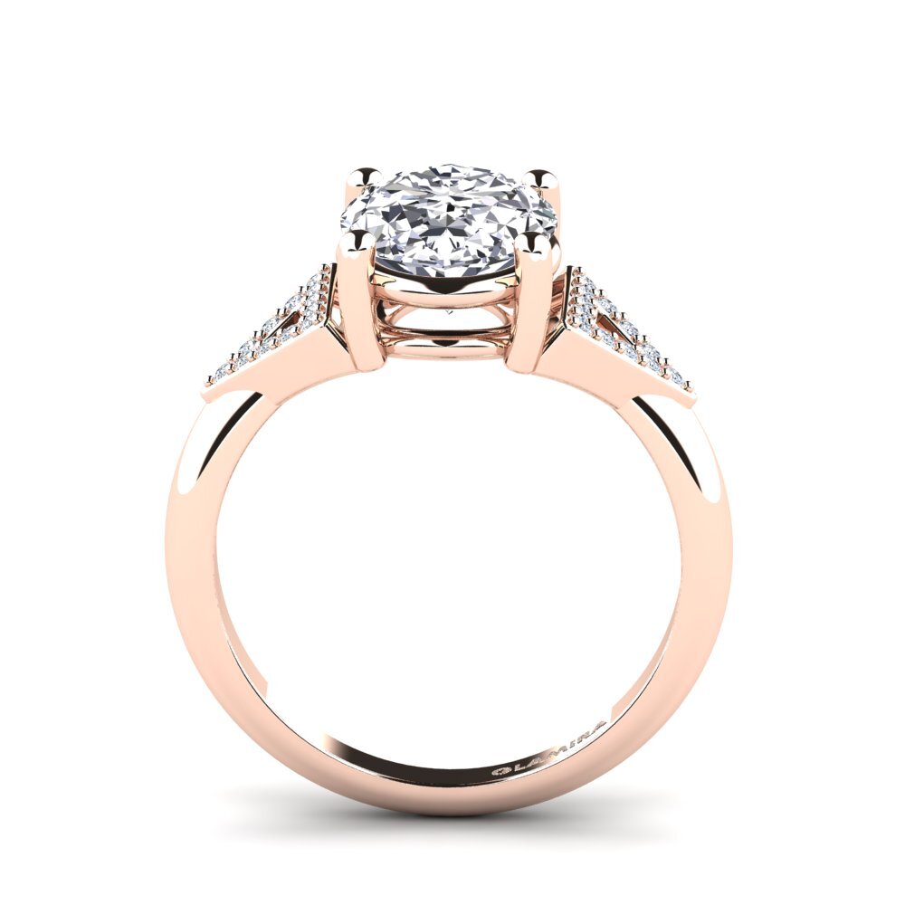 Rotgold 750 Oval Verlobungsringe Jerkayla