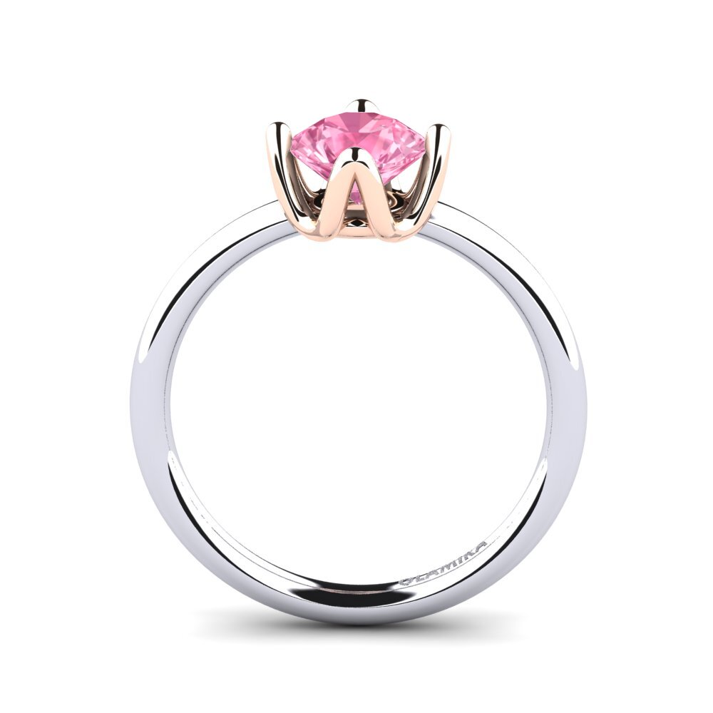 Zafiro Rosado Anillo de compromiso Loredana 1.0 crt