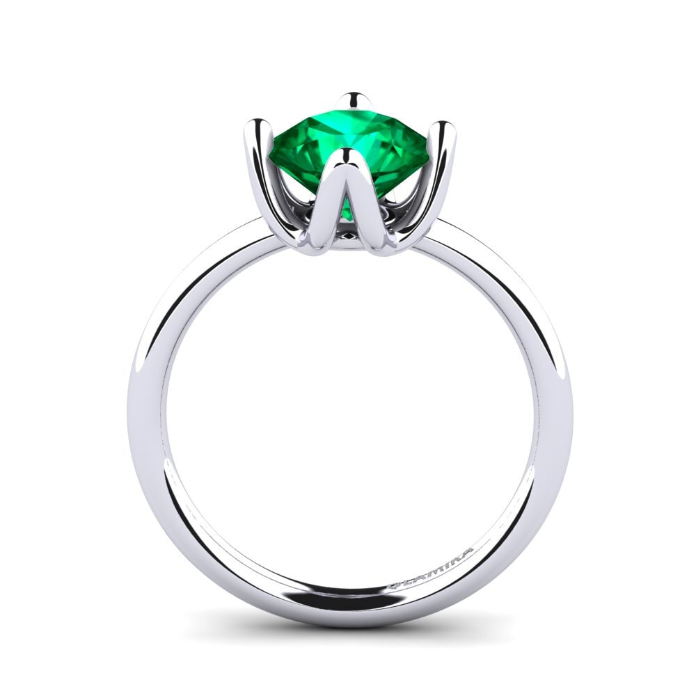 Esmeralda (creada en laboratorio) Anillo de compromiso Loredana 2.0 crt