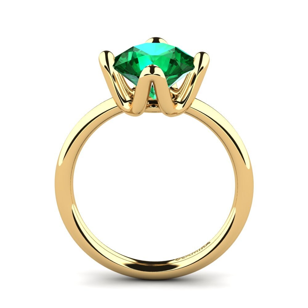 Esmeralda (creada en laboratorio) Anillo de compromiso Loredana 3.0 crt