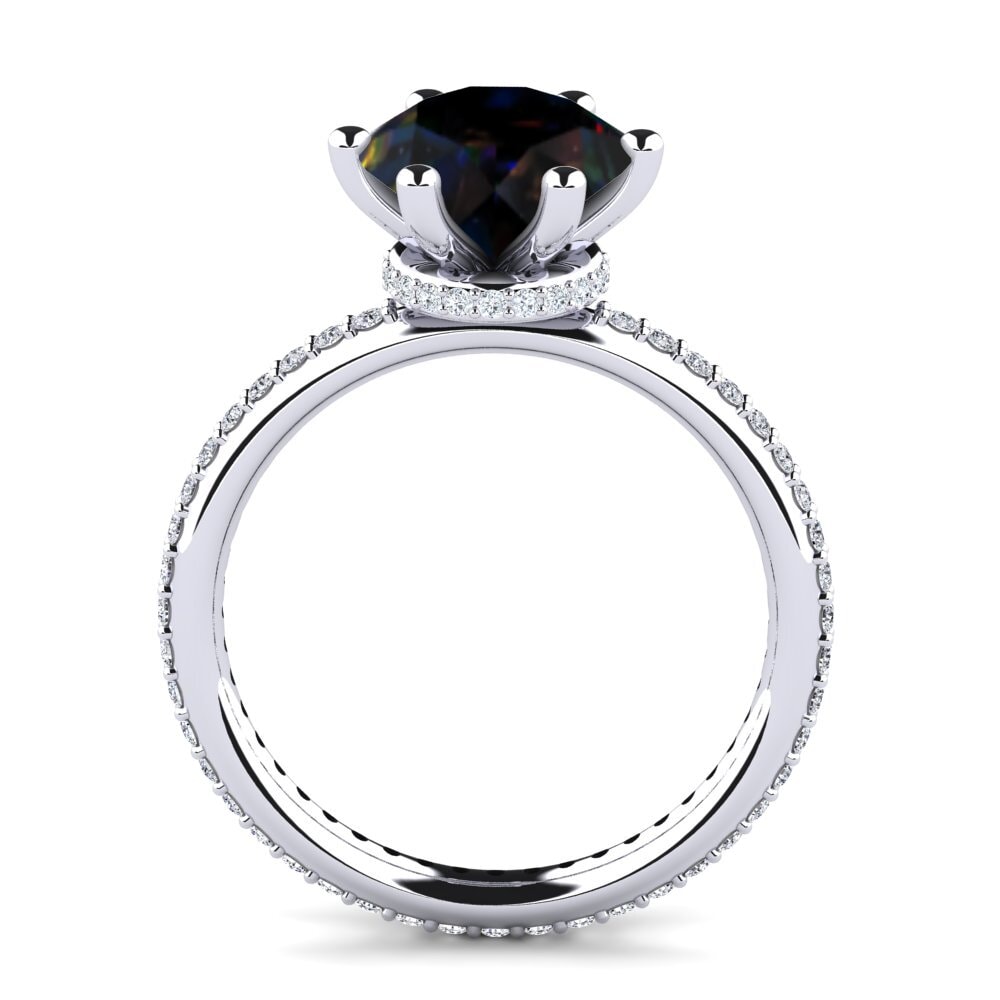 Black Opal Engagement Ring Marinella