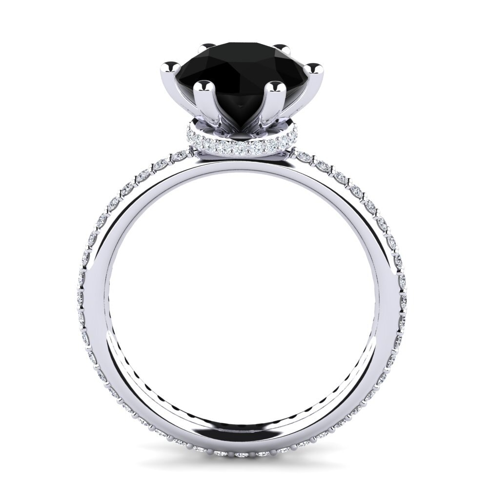 Black Sapphire Engagement Ring Marinella