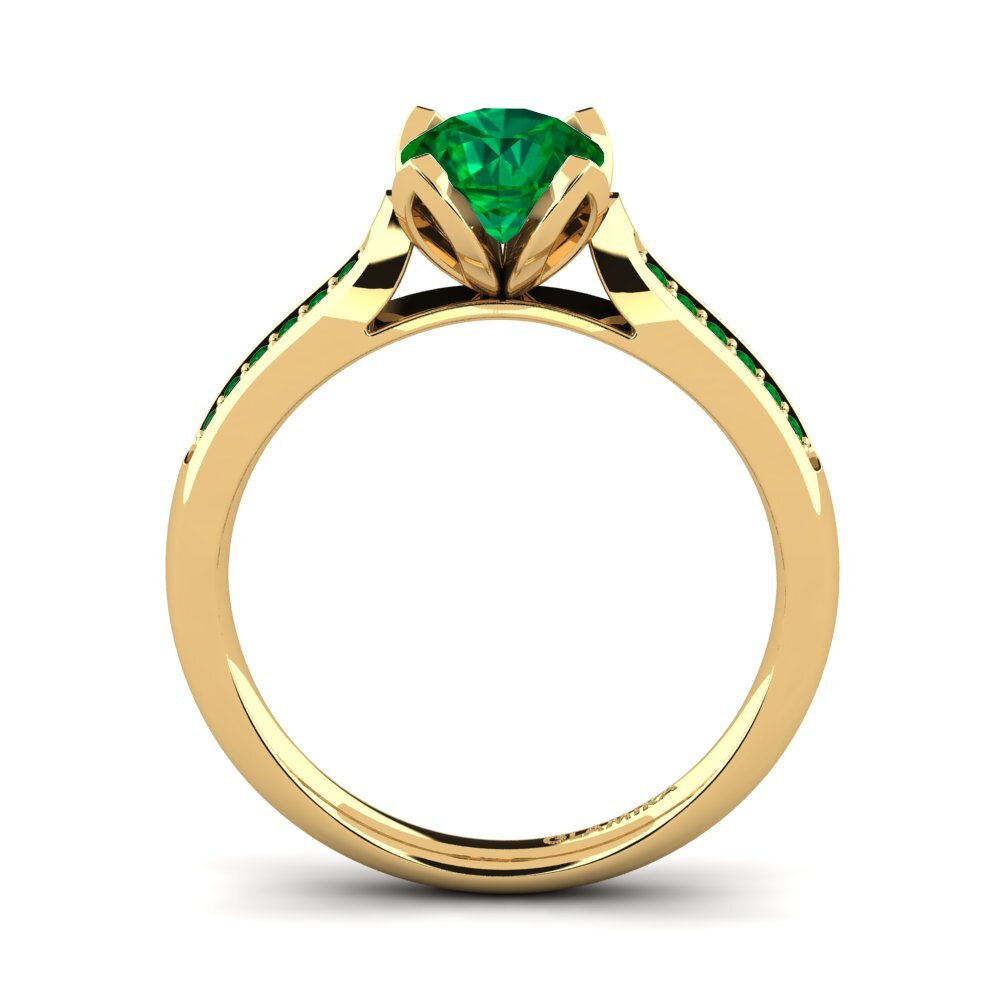 Emerald (Lab Created) Engagement Ring Noemin