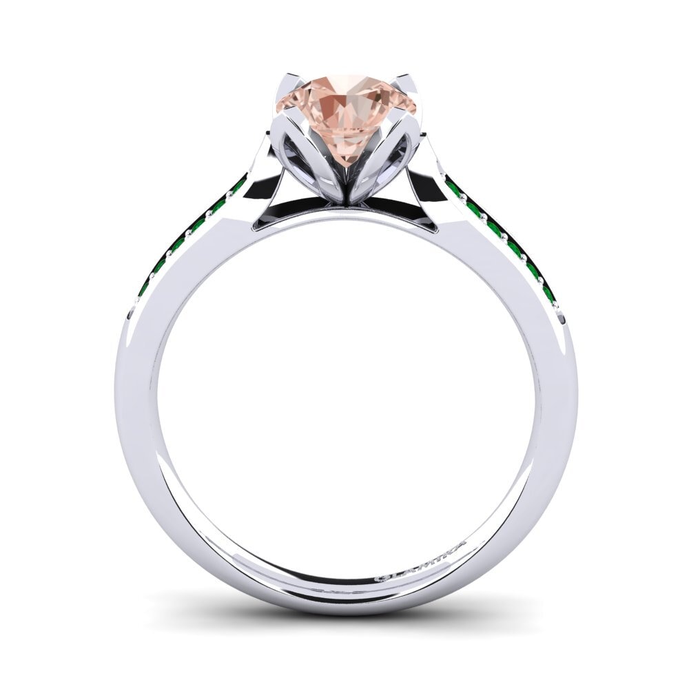 9ct White Gold Morganite Engagement Ring Noemin
