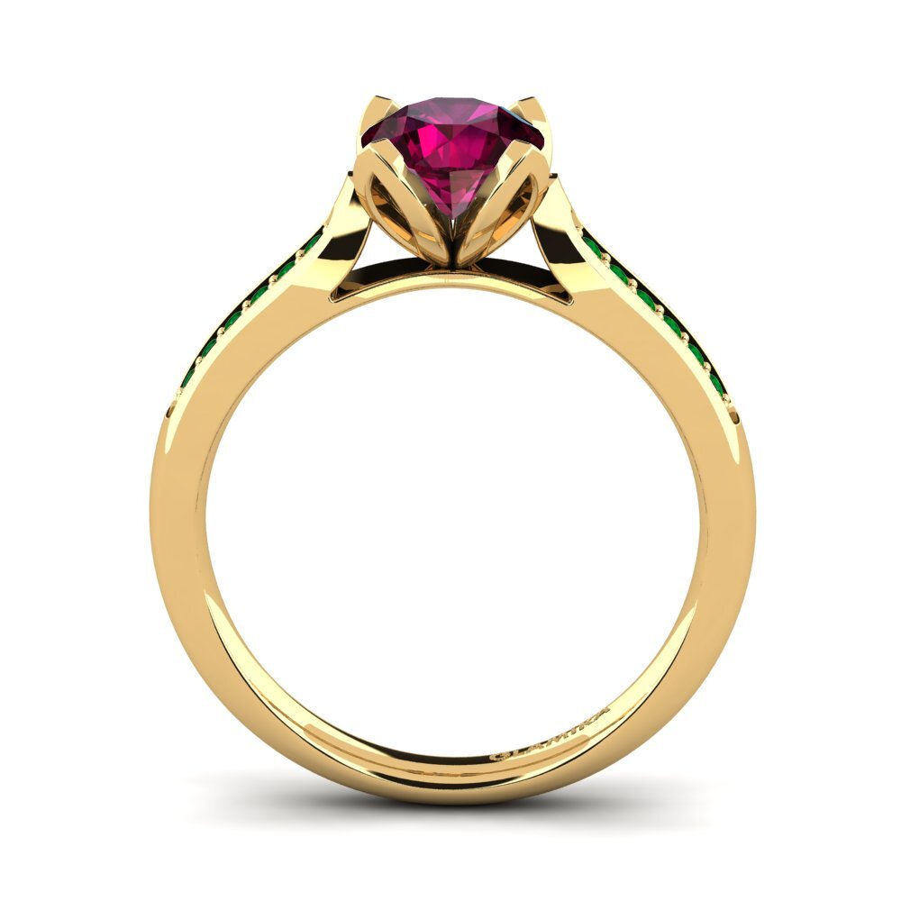 Rhodolite Garnet Engagement Ring Noemin