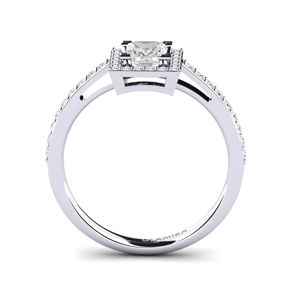 Zafiro blanco Anillo de compromiso Noima