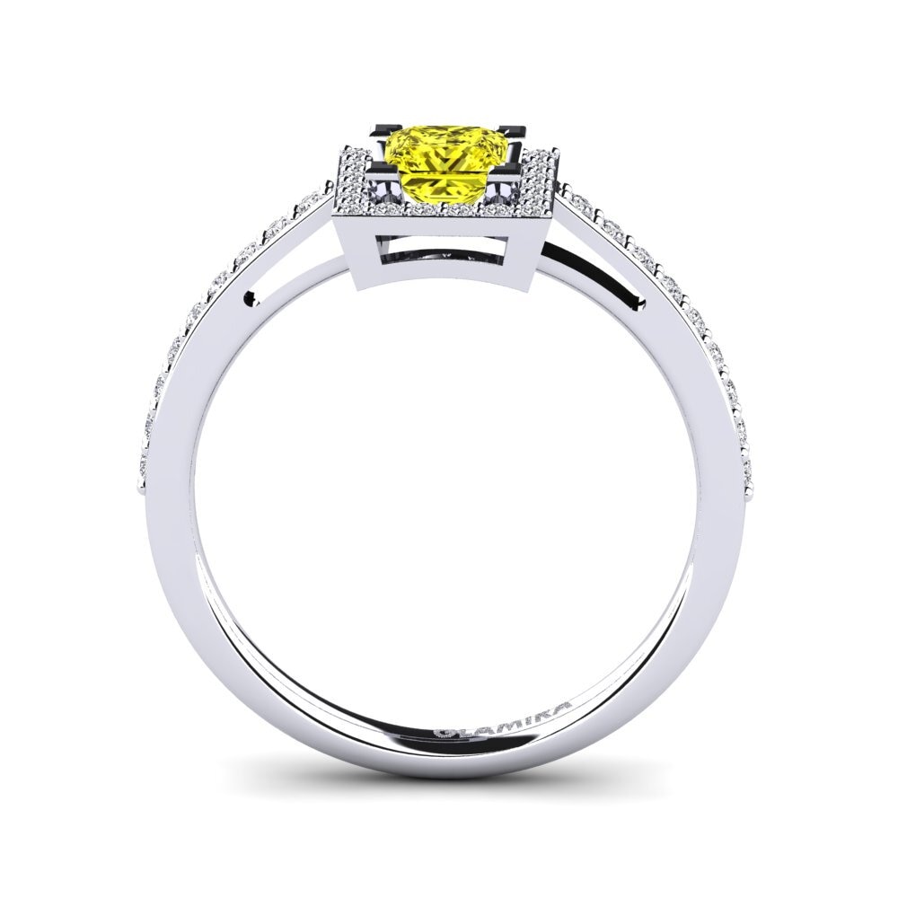 Princess Yellow Diamond Engagement Ring Noima