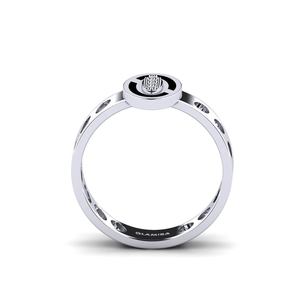Or Blanc 14k Bague Nominalal