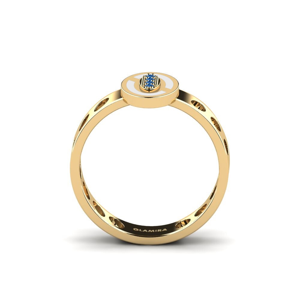 Circonita Azul Oscuro Anillo Nominalal
