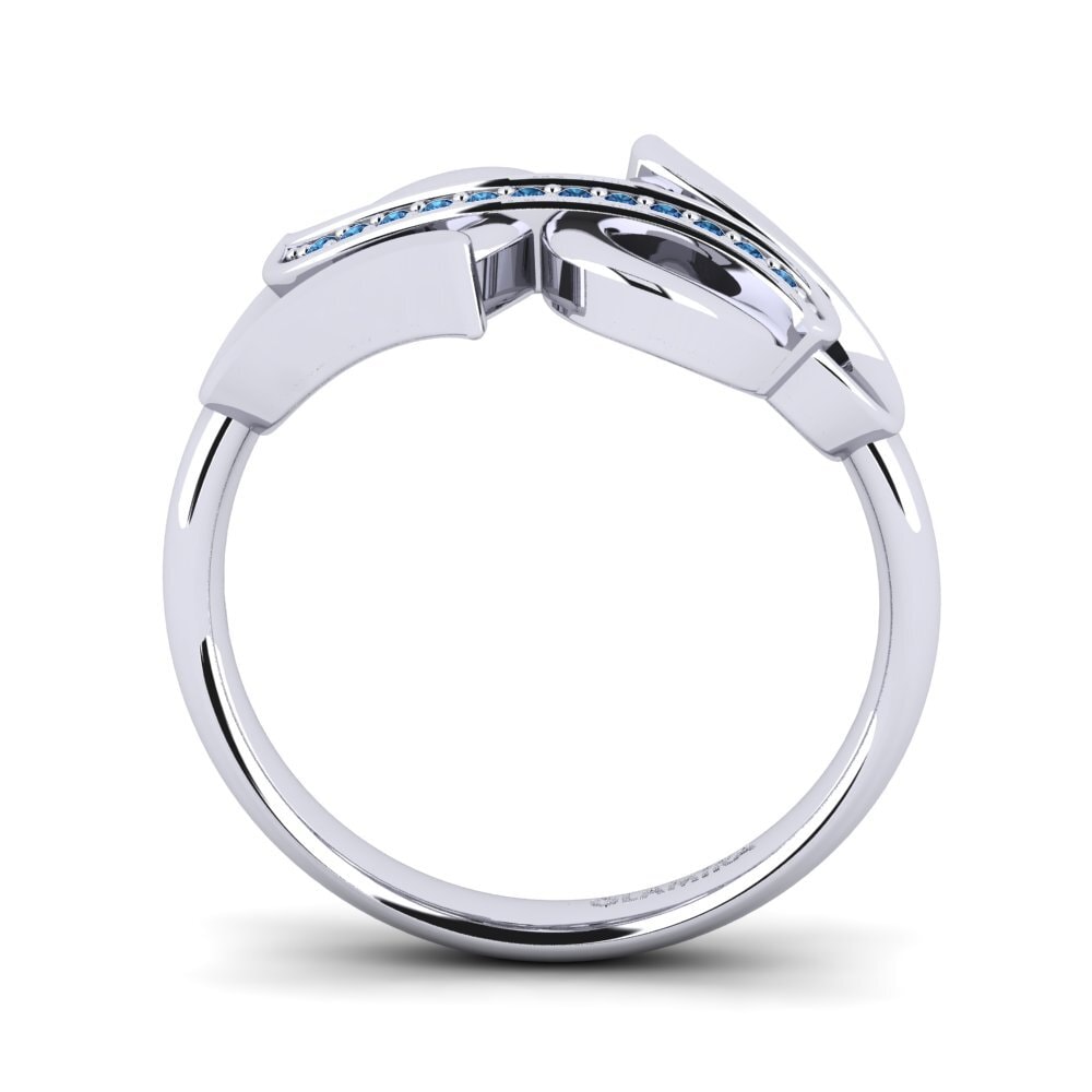 Circonita Azul Oscuro Anillo Noralie