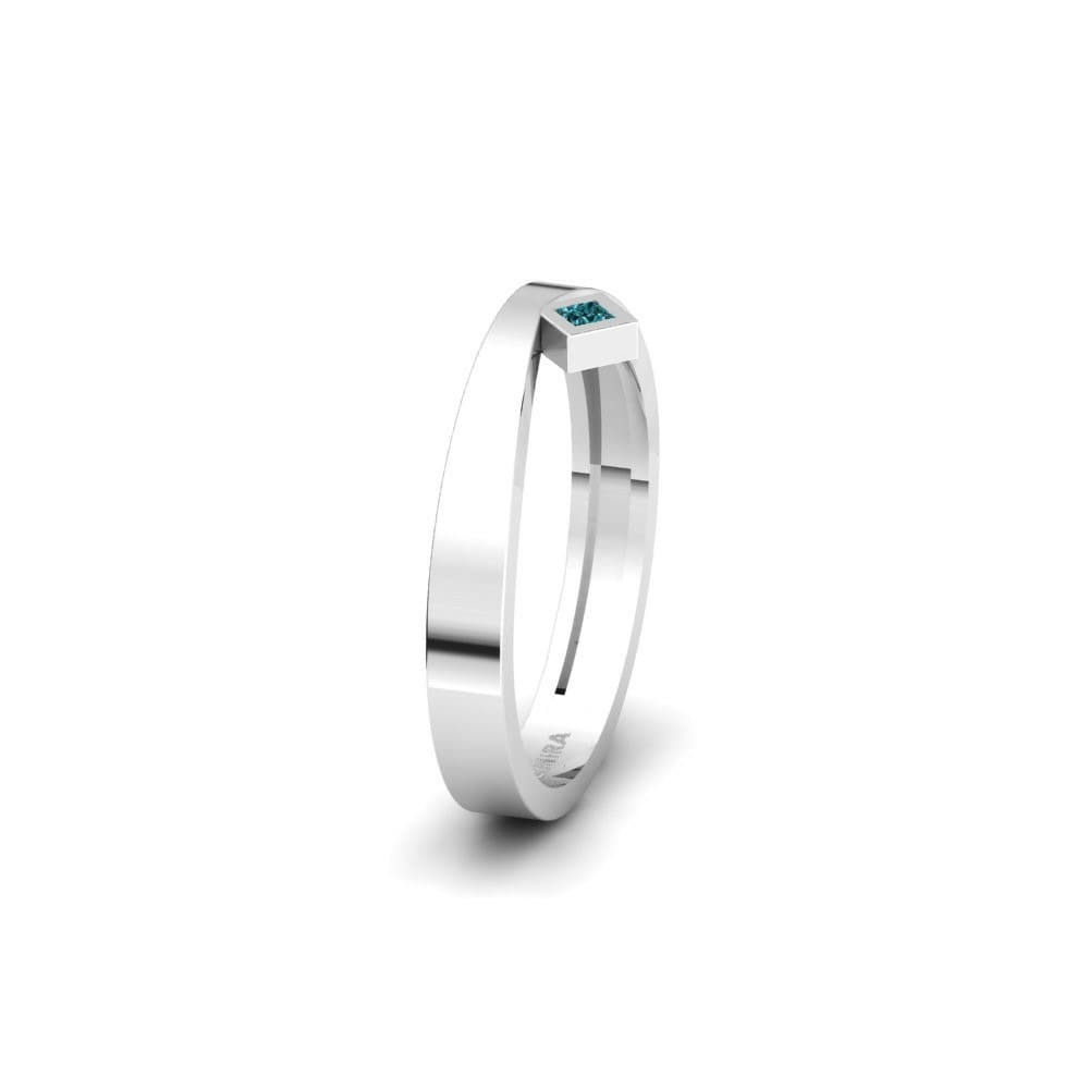 Diamant Bleu Alliance pour femme Normality