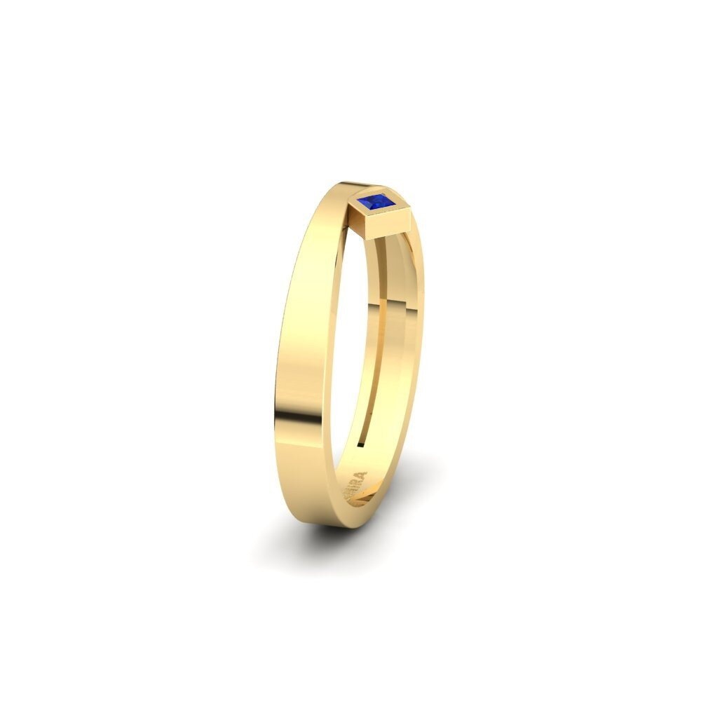 14ct Yellow Gold Sapphire Women's Wedding Ring Normality