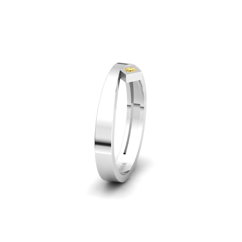 Anillo Boda Mujer Normality Diamante Amarillo