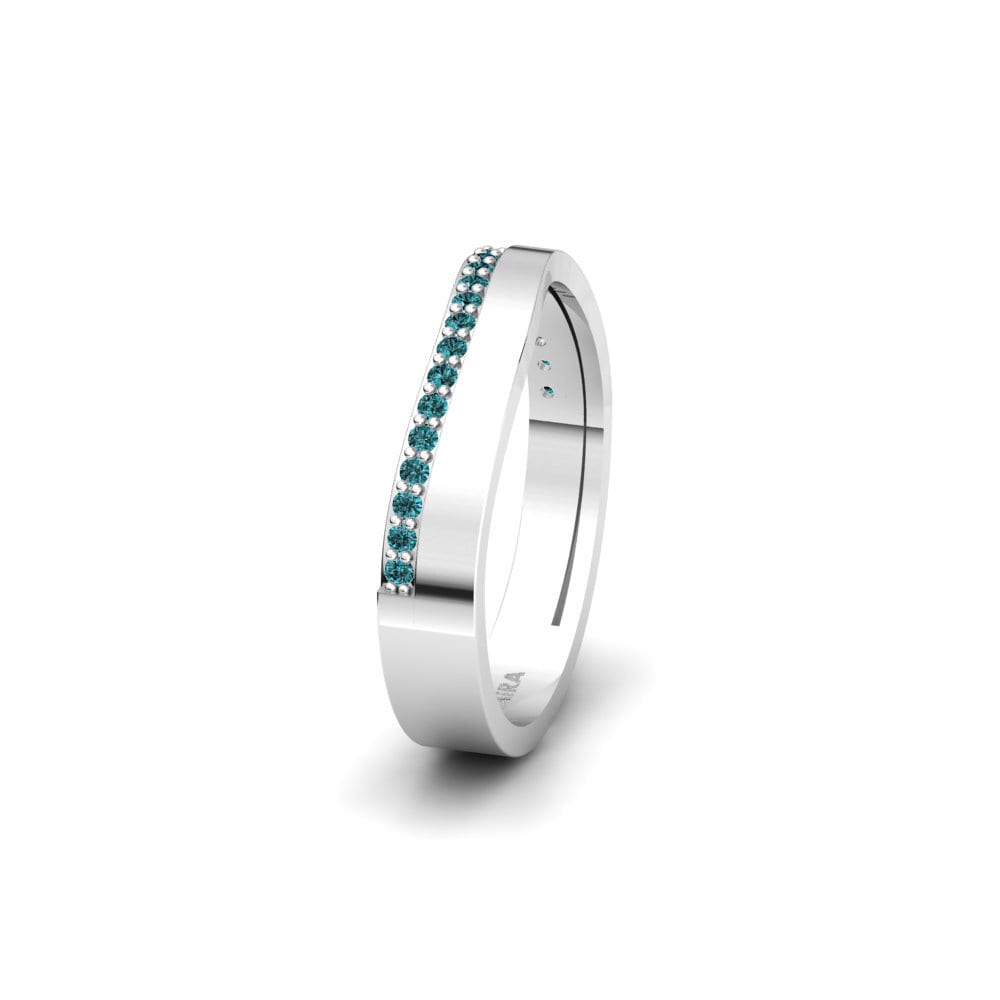 Diamant Bleu Alliance pour femme Normalization