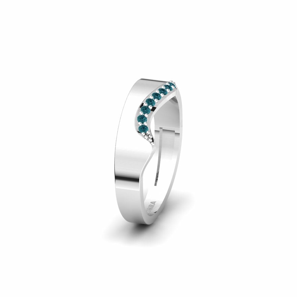 Diamant Bleu Alliance pour femme Normalize