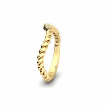 Women's Ring Normally 585 Yellow Gold & White Sapphire