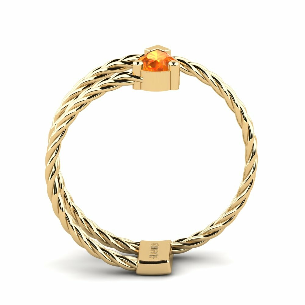 Orange Sapphire Engagement Ring Numrana