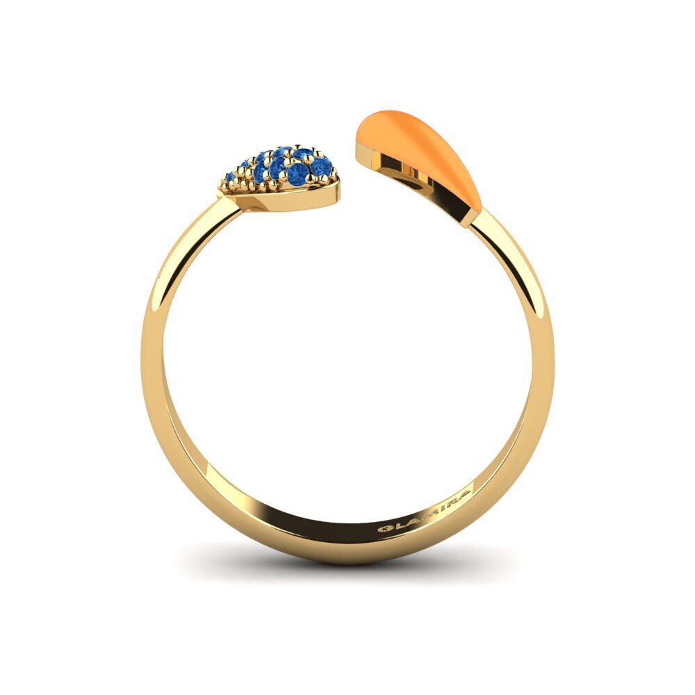 Dunkelblauer Zirkonia Ring Nuoli