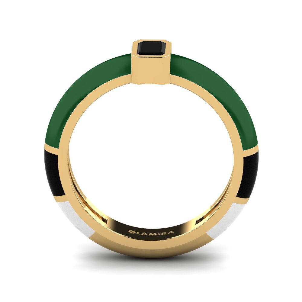 Schwarzer Onyx Ring Nuvoloso