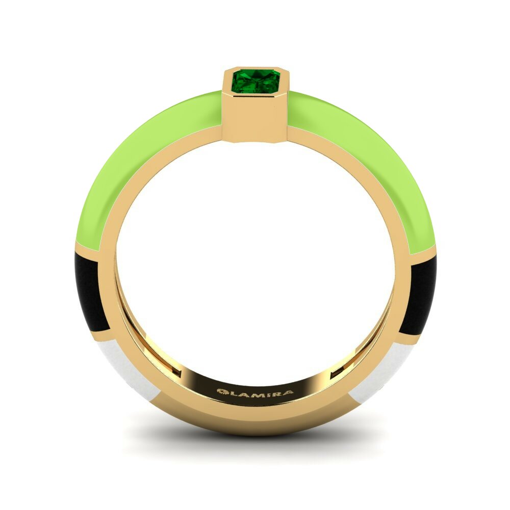 Zircone Vert Bague Nuvoloso