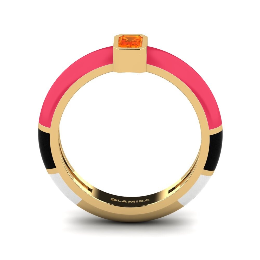 Orangefarbener Saphir Ring Nuvoloso
