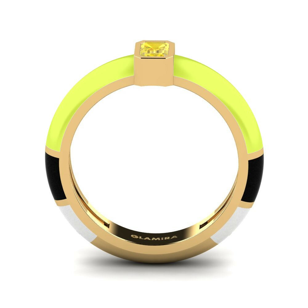 Saphir Jaune Bague Nuvoloso