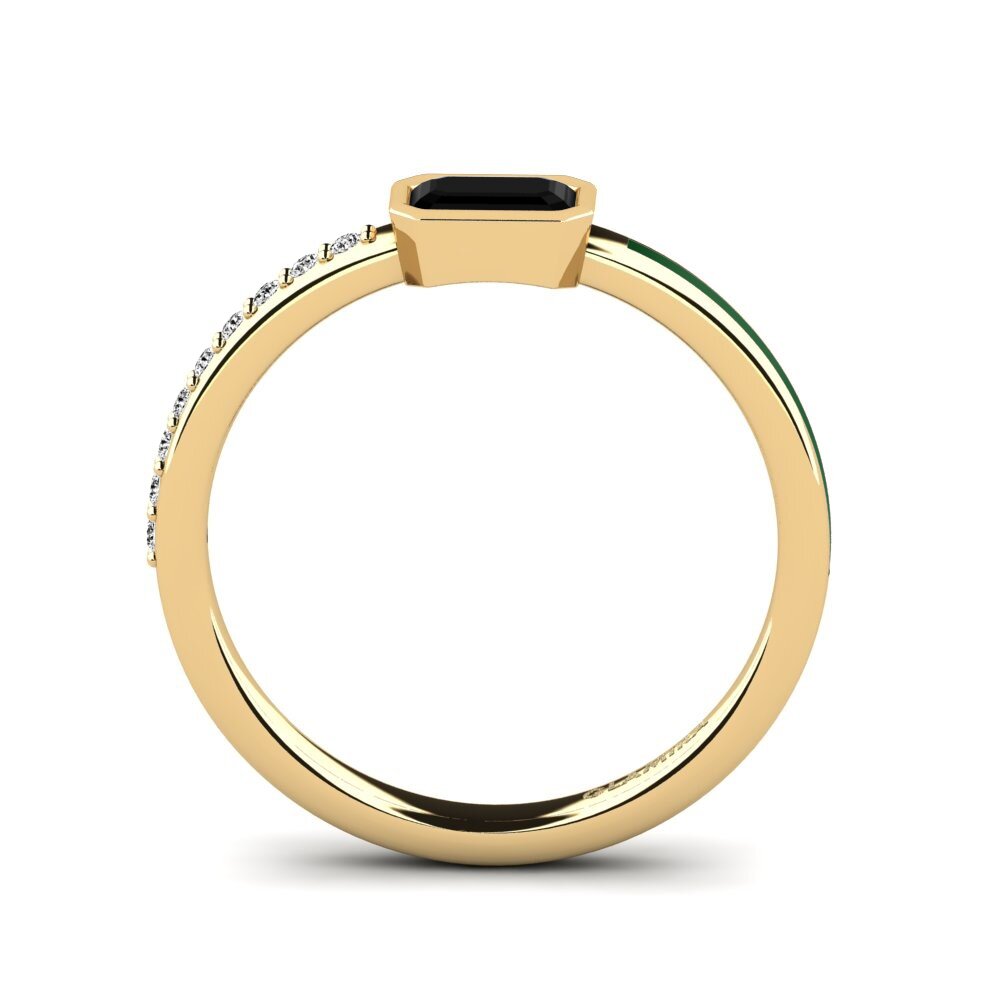 Schwarzer Onyx Verlobungsring Nymbre