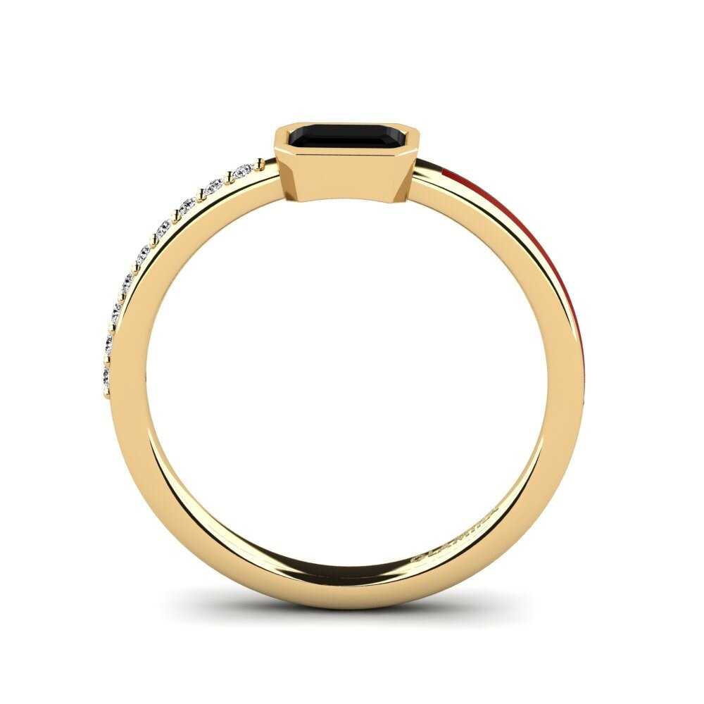 Schwarzer Onyx Verlobungsring Nymbre