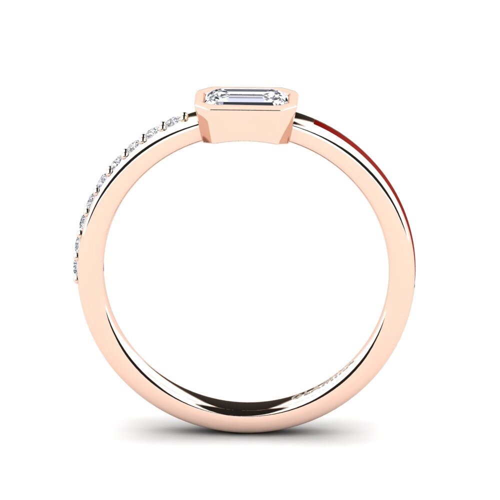 Rotgold 375 Verlobungsring Nymbre