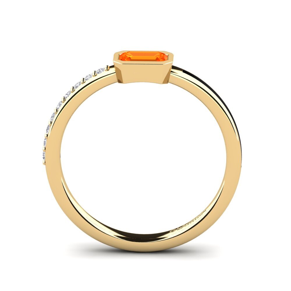 Orangefarbener Saphir Verlobungsring Nymbre