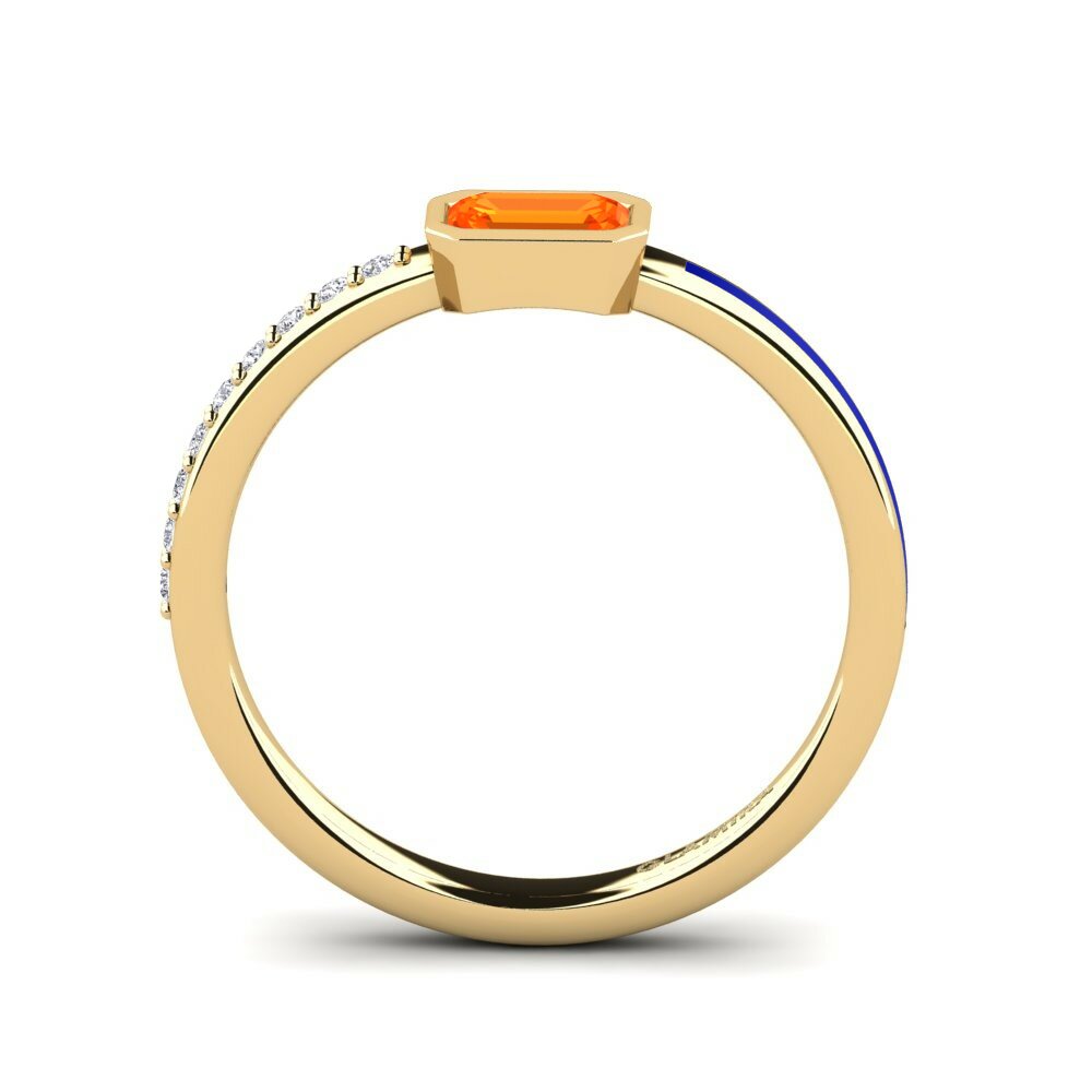 Saphir orange Bague de fiançailles Nymbre