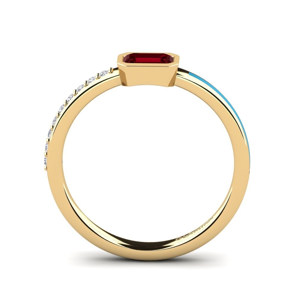 Roter Zirkonia Verlobungsring Nymbre