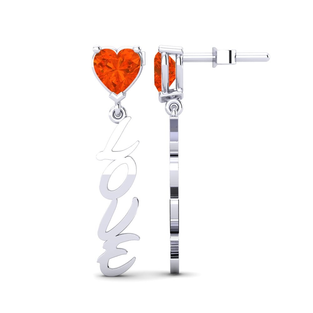 Fire Opal Women's Earring Oak