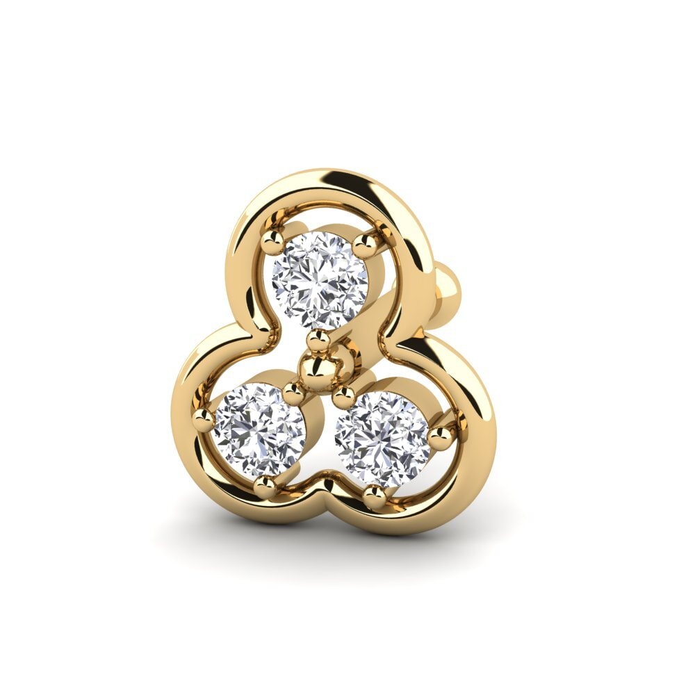 Achetez GLAMIRA Piercing Nez Oble en Or Jaune 750 Diamant 0.045 Carats ...