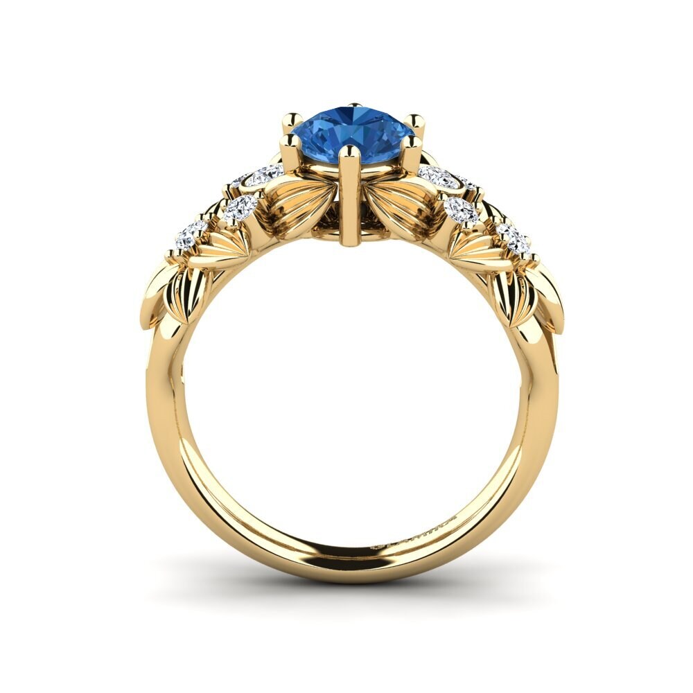 Dunkelblauer Zirkonia Ring Octave