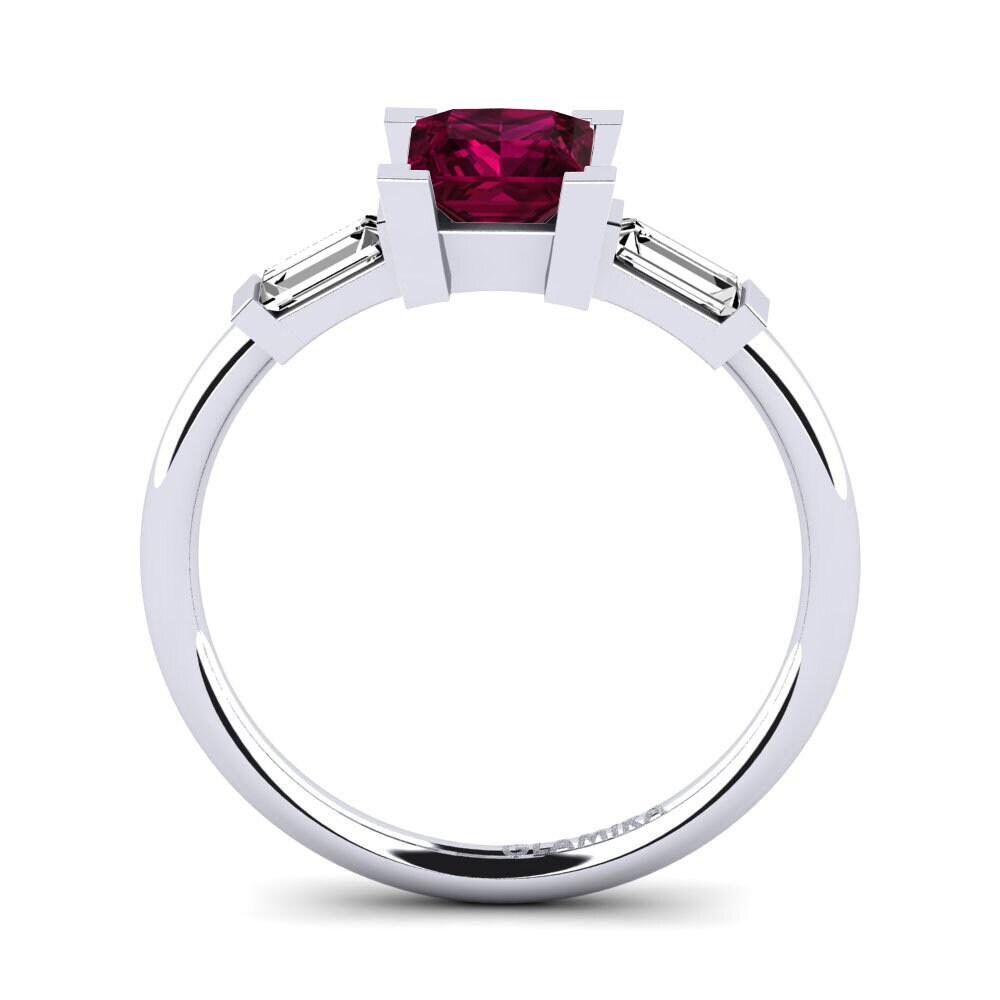 Granate Rhodolite Anillo de compromiso Octavise