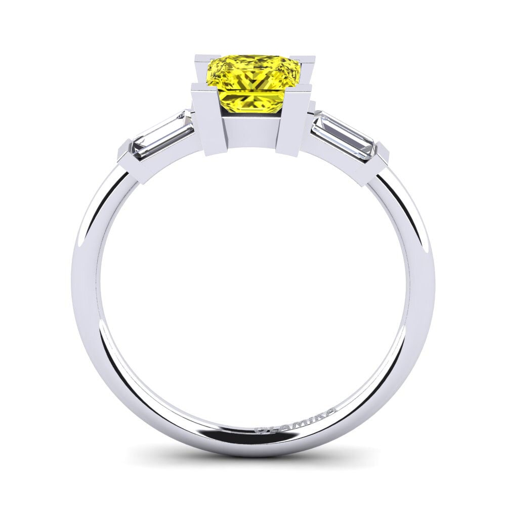 Princess Yellow Diamond Engagement Ring Octavise