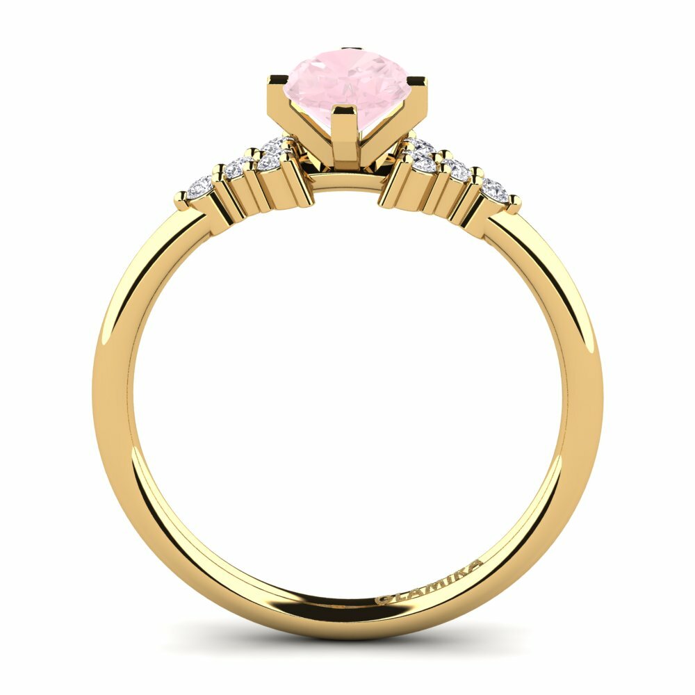 Bague de fiançailles Odelyn Quartz Rose