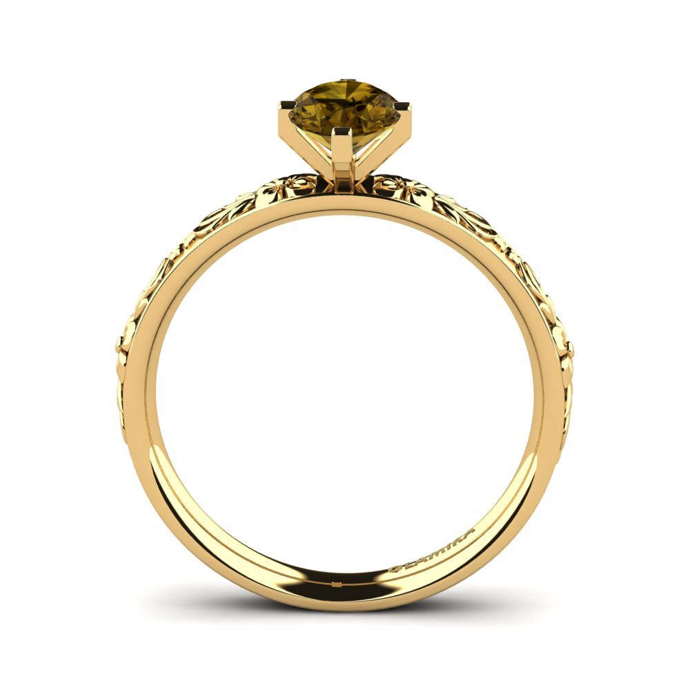 Circón Marrón Anillo de compromiso Oectra