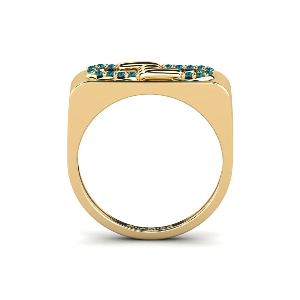 Diamante Azul Anel Offing