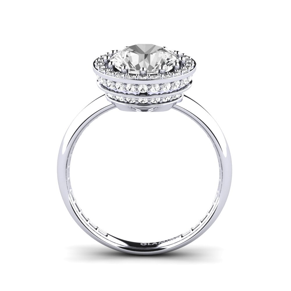Zafiro blanco Anillo de compromiso Ofnessa