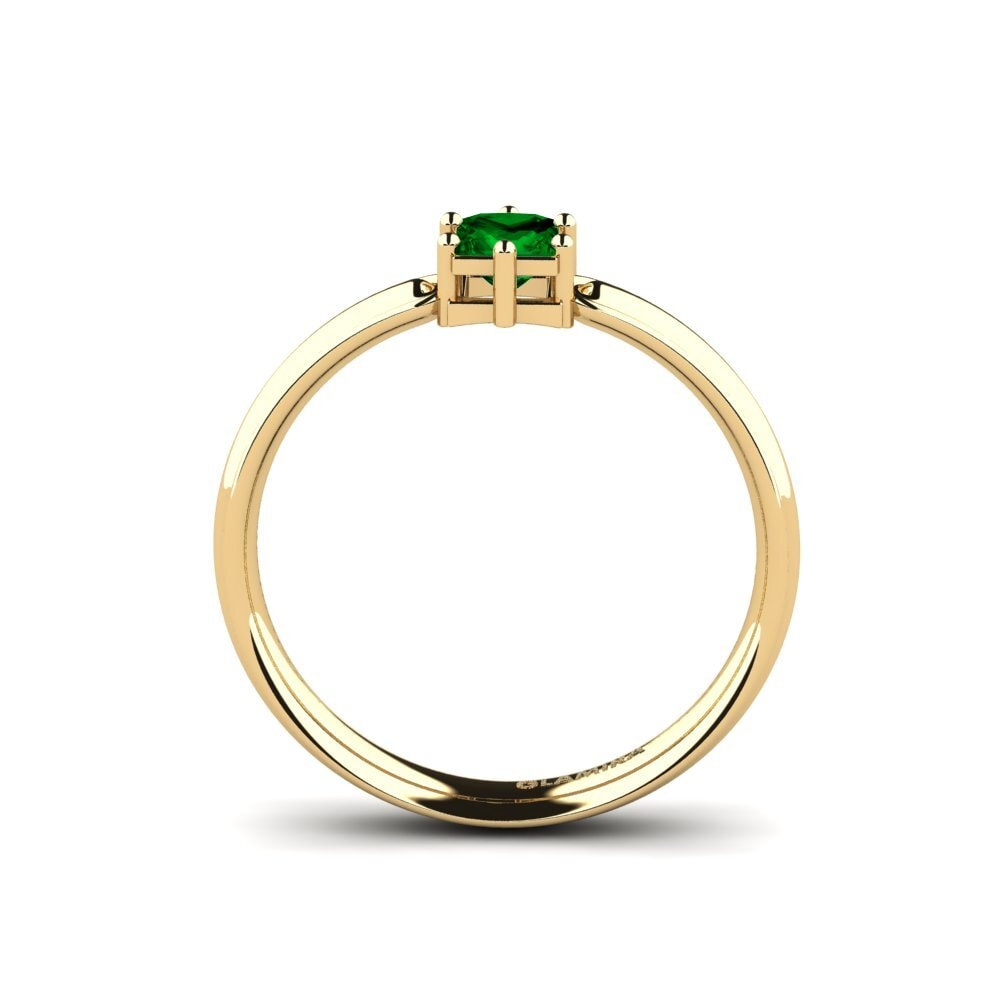 Green Zirconia Engagement Ring Oghism
